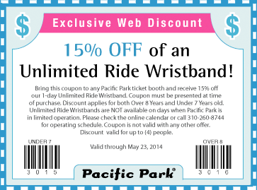 Pacific Park Printable Coupon 2014